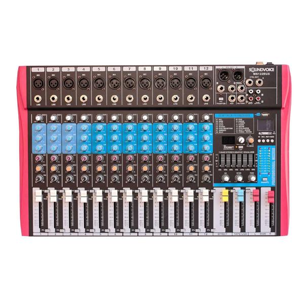 Imagem de Console Soundvoice MS122 Eux 12 Canais Mesa de Som Mixer