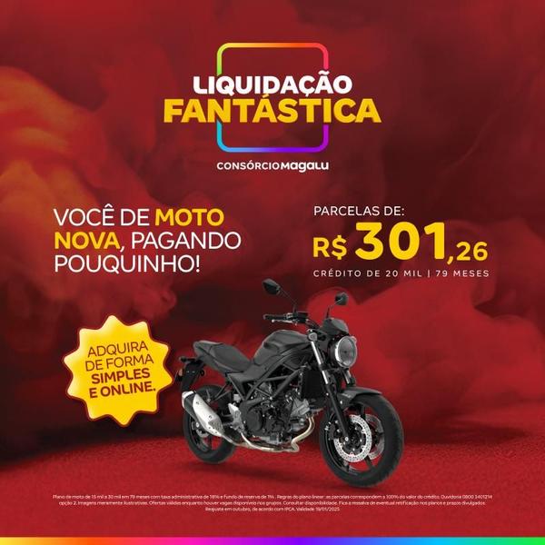 Imagem de Consórcio de Moto  20 Mil  79 Meses  LIQUIDAÇÃO FANTÁSTICA