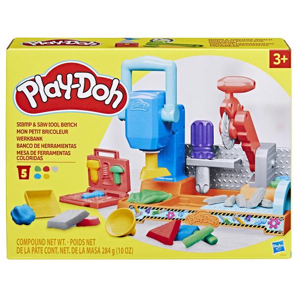 Imagem de Construção Playset Play-Doh Stamp & Saw Tool Bench 3+