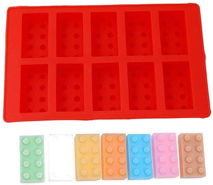 Construindo bandeja de gelo de tijolo ou molde doce para amantes de Lego! (Vermelho) - i Kito Imagem de Construindo bandeja de gelo de tijolo ou molde doce para amantes de Lego! (Vermelho)