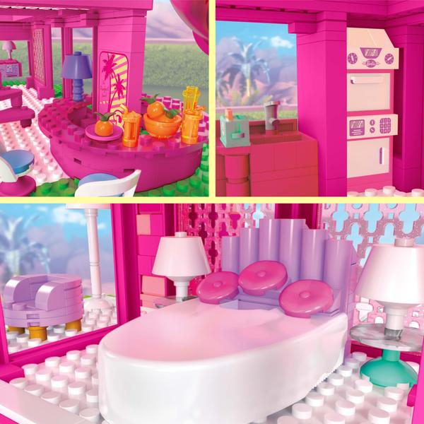 Imagem de Construindo o conjunto de brinquedos Mega Barbie The Movie DreamHouse Replica