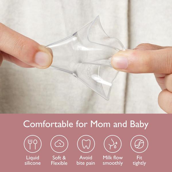 Imagem de Contact Nipple Shields Momcozy 100% silicone de qualidade alimentar