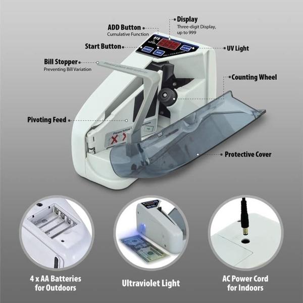 Imagem de Contador de cedulas portatil maquina profissional