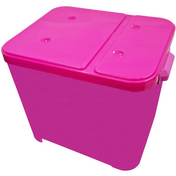 Imagem de Container Furacão Pet Rosa Com Tampa Rosa 15Kg