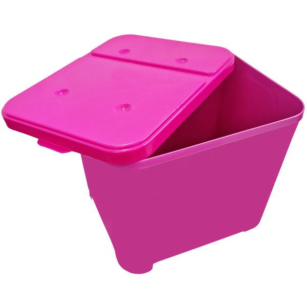 Imagem de Container Furacão Pet Rosa Com Tampa Rosa 15Kg