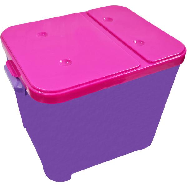 Imagem de Container Furacão Pet Roxo Com Tampa Rosa 15Kg