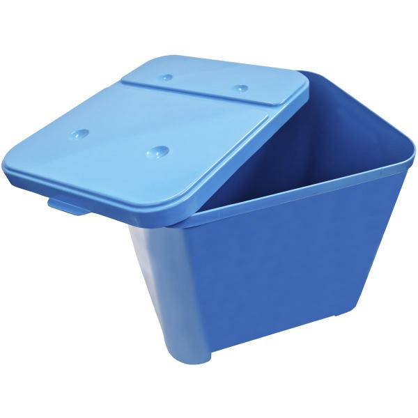 Imagem de Container Porta Ração Canister Plástico com Tampa Azul Protege Conserva Furacão Pet 15 Kg Azul com Tampa Azul