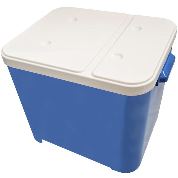 Imagem de Container Porta Ração Canister Plástico com Tampa Protege Conserva Furacão Pet 15 Kg Azul