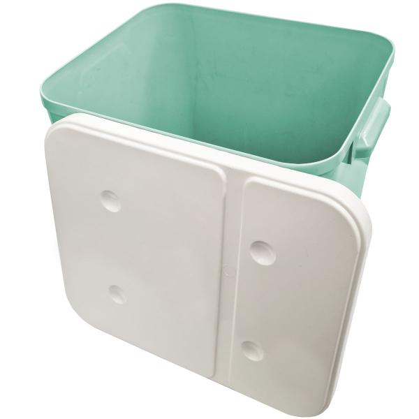 Imagem de Container Porta Ração Canister Plástico com Tampa Protege Conserva Furacão Pet 15 Kg Verde