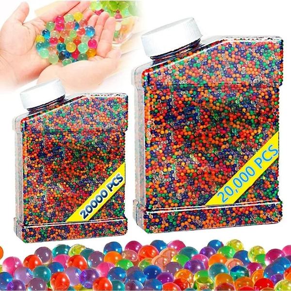 Contas de Água em Gel Não Tóxicas (7-8mm) - 20.000 Unidades para Pistola de Gel e Solo de Cristal Imagem de Contas de Água em Gel Não Tóxicas (7-8mm) - 20.000 Unidades para Pistola de Gel e Solo de Cristal