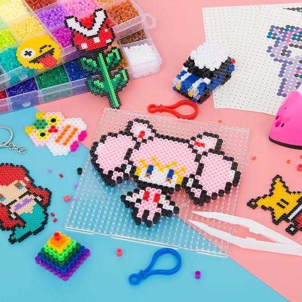 Contas de Fusível de 5mm para Crianças - Brinquedo DIY Educacional - Quebra-Cabeça de Pixels Imagem de Contas de Fusível de 5mm para Crianças - Brinquedo DIY Educacional - Quebra-Cabeça de Pixels