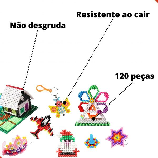 Imagem de Contas mágicas menina com 120 peças