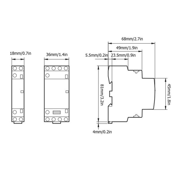 Imagem de Contator de tensão DC Hapivida BCH8-25 2NO DC 12V 25A