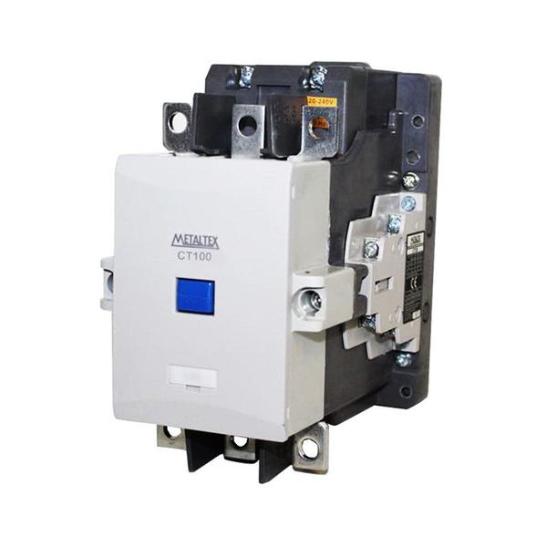 Contator Tripolar CT100-H5-322 105A 220VCA 2NA+2NF Metaltex Imagem de Contator Tripolar CT100-H5-322 105A 220VCA 2NA+2NF Metaltex