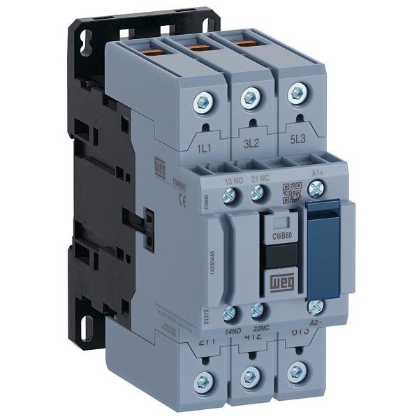 Imagem de Contator Tripolar CWB80-11-30 80A 220V 1NA + 1NF Weg