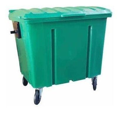 Imagem de Contêiner Plástico Para Lixo 660 Litros Com Rodinhas - Reforçado - Contentor Giro 360º