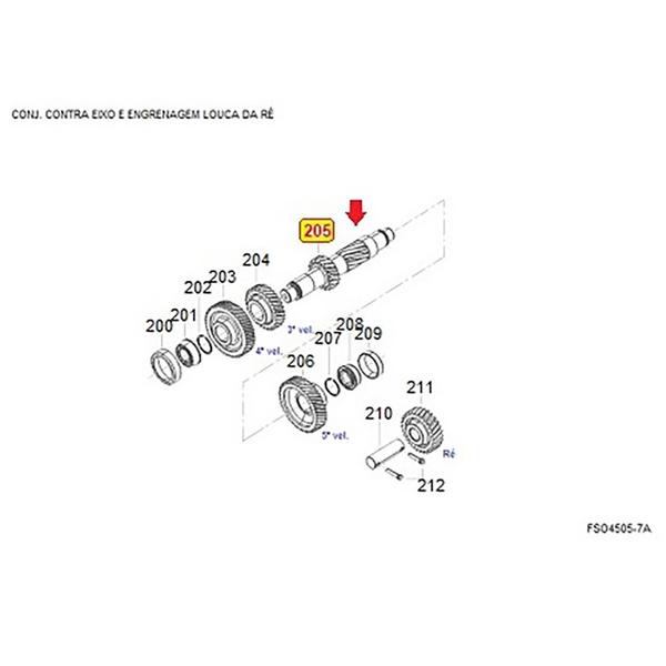 Contra Eixo Ford 816 1119 2015 Ate 2018 Fso4505D 3361563 - Kit de