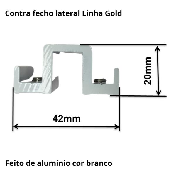 Imagem de Contra fecho porta ou janela esquadria de alumínio CFE29 Branco