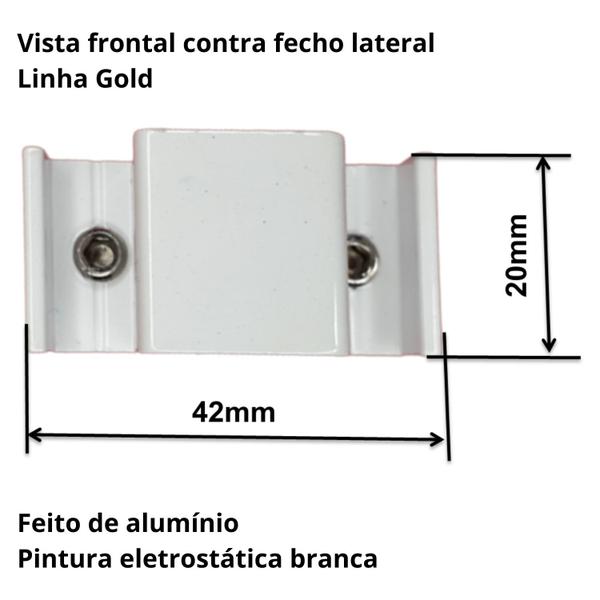 Imagem de Contra fecho porta ou janela esquadria de alumínio CFE29 Branco