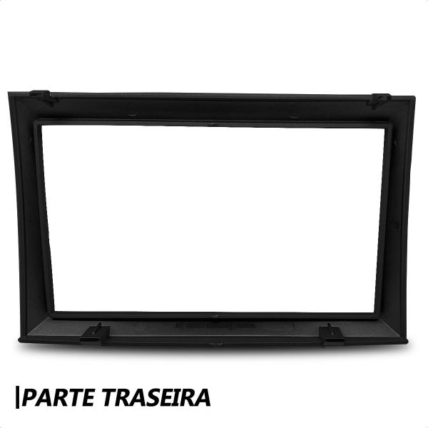 Imagem de contra frente moldura para multimidia dvd e mp5 pra carro automotivo 7 polegadas 2 din megane grand tour 2006 2007 2008 2009 210 2011 20012 2013 prata