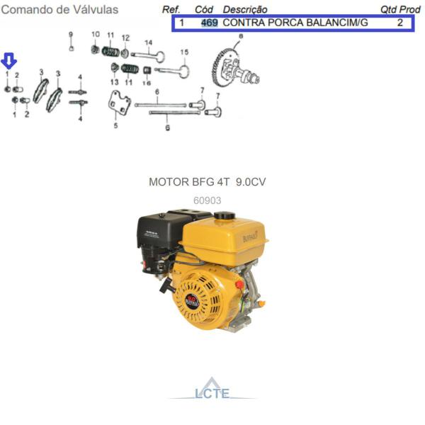 Imagem de Contra Porca Balancim M6x0.75mm Motor 6.5/7.0/8.0cv Original