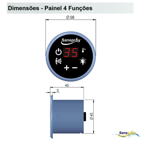 Imagem de Controlador Aquec 4F - Painel Digital, Funções Variadas