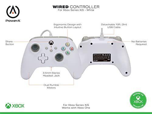 Imagem de Controlador com fio PowerA para Xbox Series XS - Branco