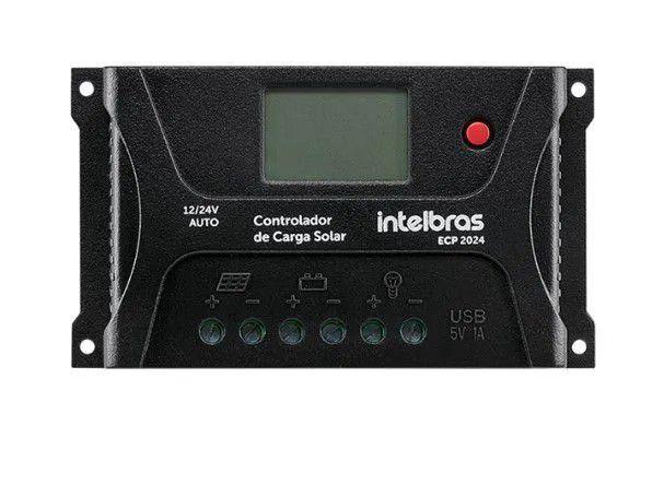 Imagem de Controlador de Carga 10A PWM Intelbras ECP 1024 P/ Energia Solar Off Grid