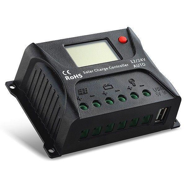 Imagem de Controlador de Carga Solar 20A PWM SR-HP2420 12V / 24V