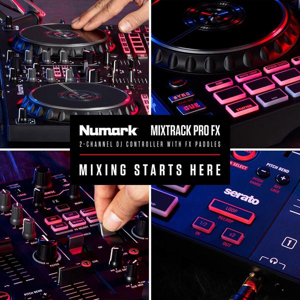 Controlador de DJ Numark Mixtrack Pro FX 2 Deck com Serato DJ