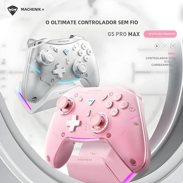 Imagem de Controlador de Jogos Sem Fio Machenike G5 Pro Max RGB - com Doca de Carregamento