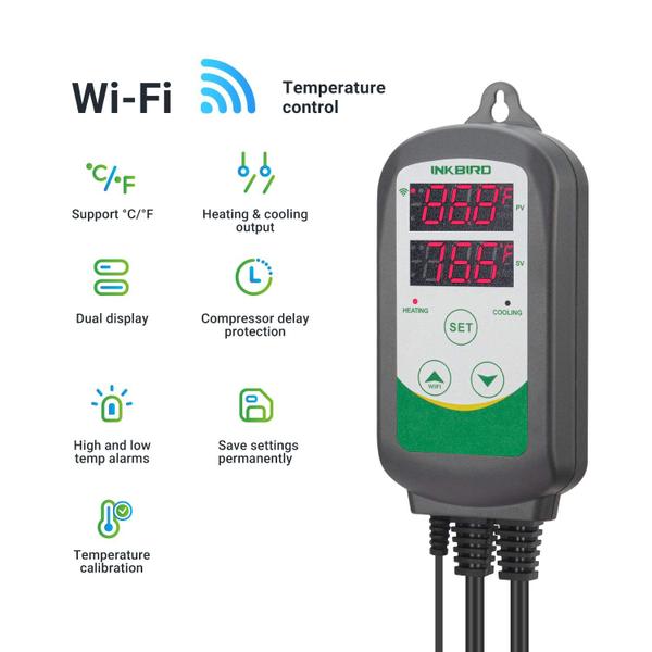 Imagem de Controlador de temperatura Inkbird WiFi ITC-308 Aquarium