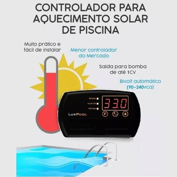 Imagem de Controlador de Temperatura para Aquecedor Solar - Luxpool