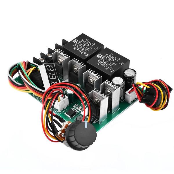 Imagem de Controlador de Velocidade de Motor DC PWM 10-55V - Display LED 0-100%