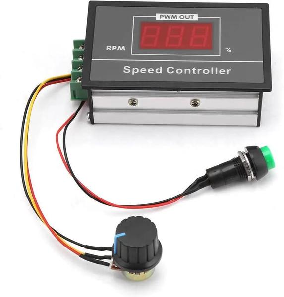 Imagem de Controlador de Velocidade de Motor DC PWM 30A - Alta Tensão (6-60V) com Interruptor