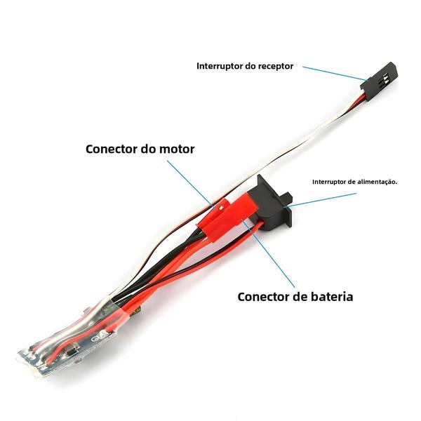 Imagem de Controlador de Velocidade Elétrica 20A/30A - ESC Brushless 2S 4-8V para Mini Carros e Barcos RC