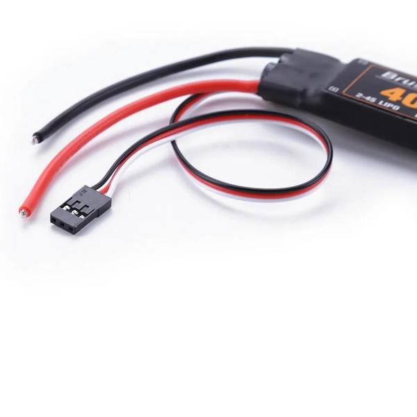 Imagem de Controlador de Velocidade ESC Sem Escova 40A 2-4S com BEC 5V 3A para Quadcopter e Aviões RC FPV