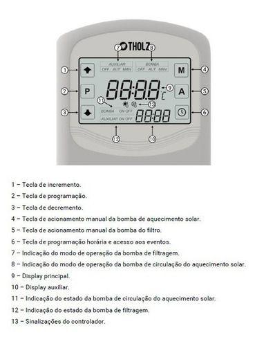 Imagem de Controlador Diferencial Solar E Filtro Timer Tholz - Rsz1206