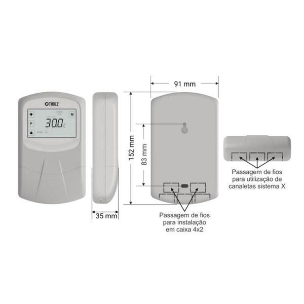 Imagem de Controlador Digital de Temperatura Tholz RSZ1206N 127V