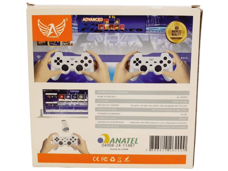 Controlador Gamer Duplo sem fio 2.4 com +20000 Jogos Altomex