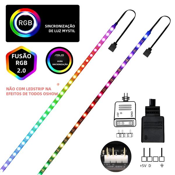 Imagem de Controlador LED RGB 5V DC 3 Pin - Controle Remoto RF Sem Fio 17 Teclas para PC