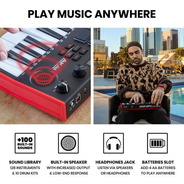 DTM・DAW AKAI MPK mini play MK3 Controlador MIDI AKAI Professional MPK Mini Play MK3