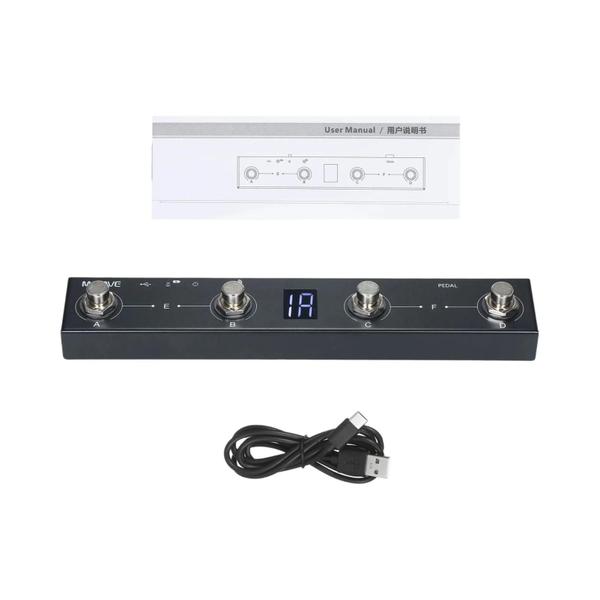 Controlador MIDI Bluetooth Recarregável M-Wave Chocolate - 4 Botões e Pedal Imagem de Controlador MIDI Bluetooth Recarregável M-Wave Chocolate - 4 Botões e Pedal