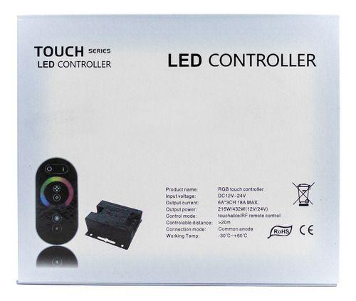 Imagem de Controladora Controle Rgb Touch 18a Bivolt Fita Led Ribalta - RGB - 110V/220V