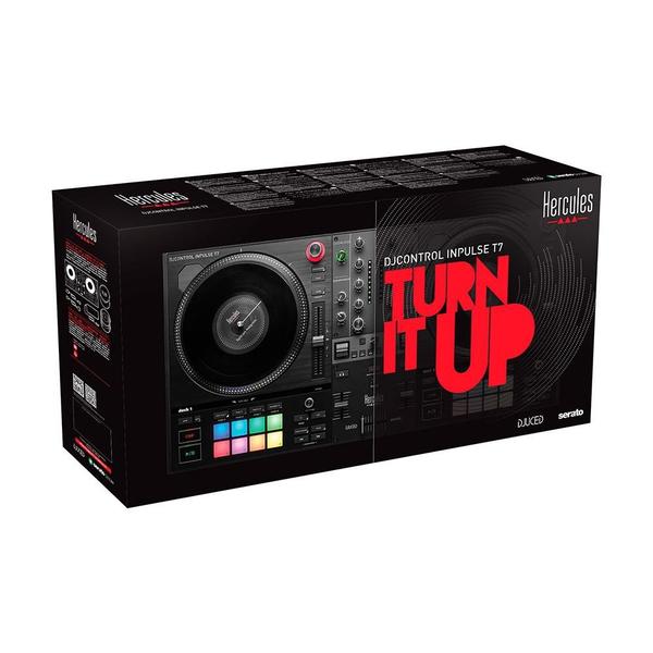 Controladora para DJ Hercules Inpulse T7, Serato, 8 Pads Controladora para DJ Hercules Inpulse T7, Serato, 8 Pads
