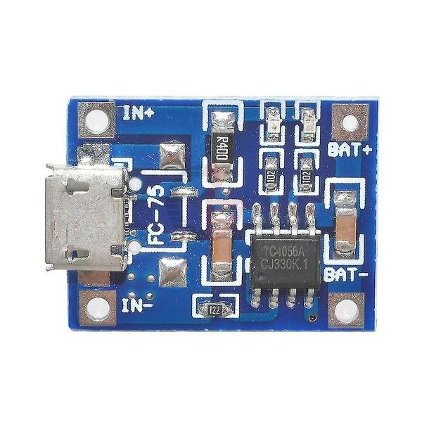 Imagem de Controladores de carga de bateria 5v 1a micro usb-1a módulo de energia de carregamento de bateria de lítio