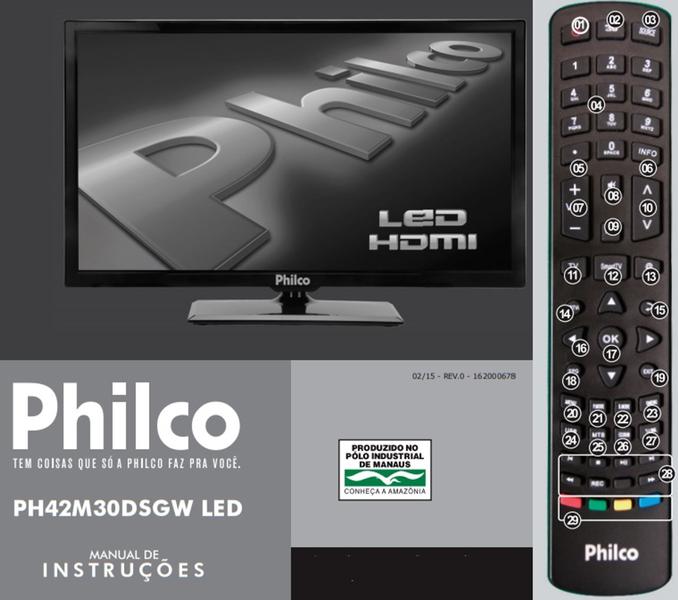 Imagem de Controle 7094 Tv Philco Ph20n91dsgw Ph24n91dsgw Ph28n91dsgw Ph43e30dsgw Ph49e30dsgw Led Ph43e60dsgw