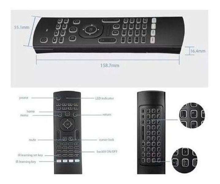 Imagem de Controle Air Mouse 2.4G Com Sensor Teclado Smart Tv , Pc Box - Lehmox