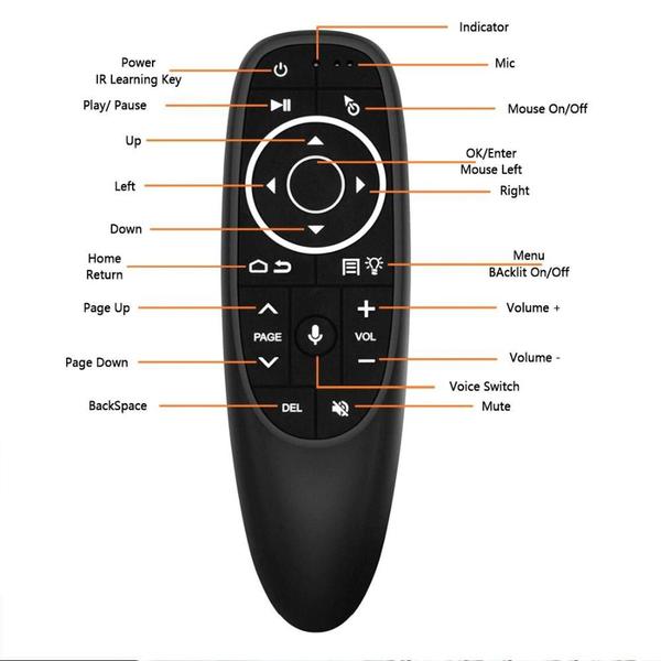 Imagem de Controle Air mouse G10S Pro Giroscópio Retro-iluminado TV PC