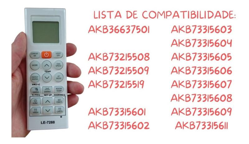 Imagem de Controle Ar Condicionado Compatível universal Frio Dual Inverter